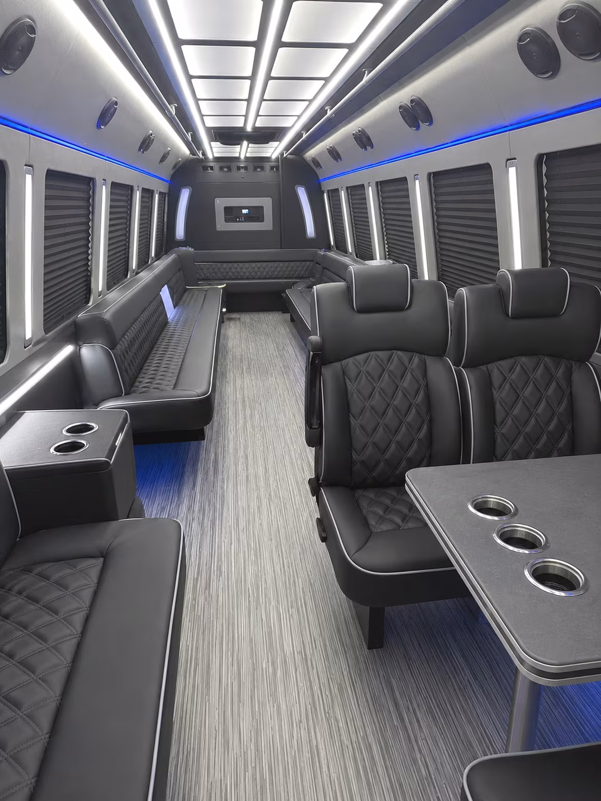 attleboro 25 passenger party bus inside