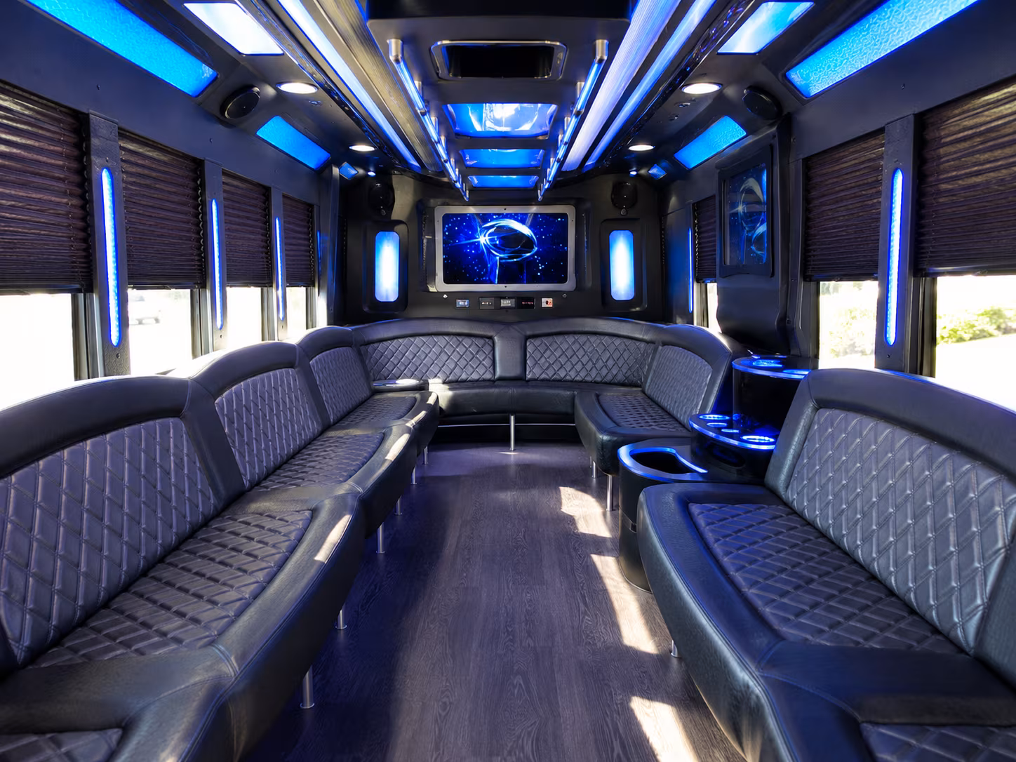 attleboro 28 passenger party bus inside