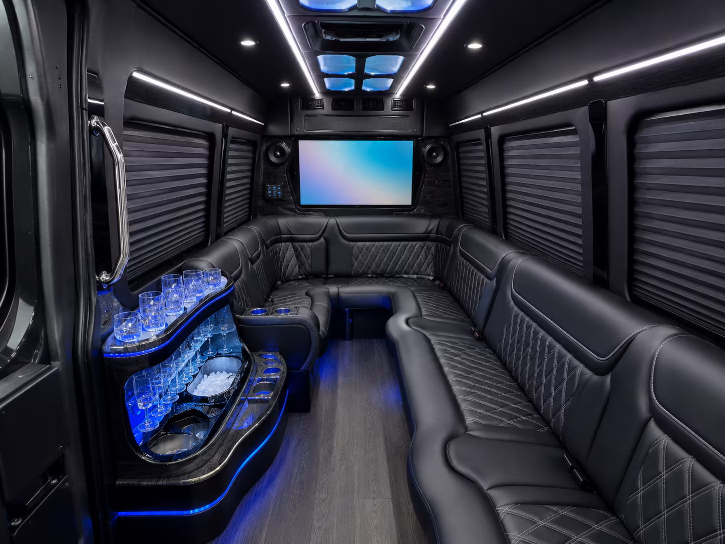 attleboro 40 passenger party bus inside