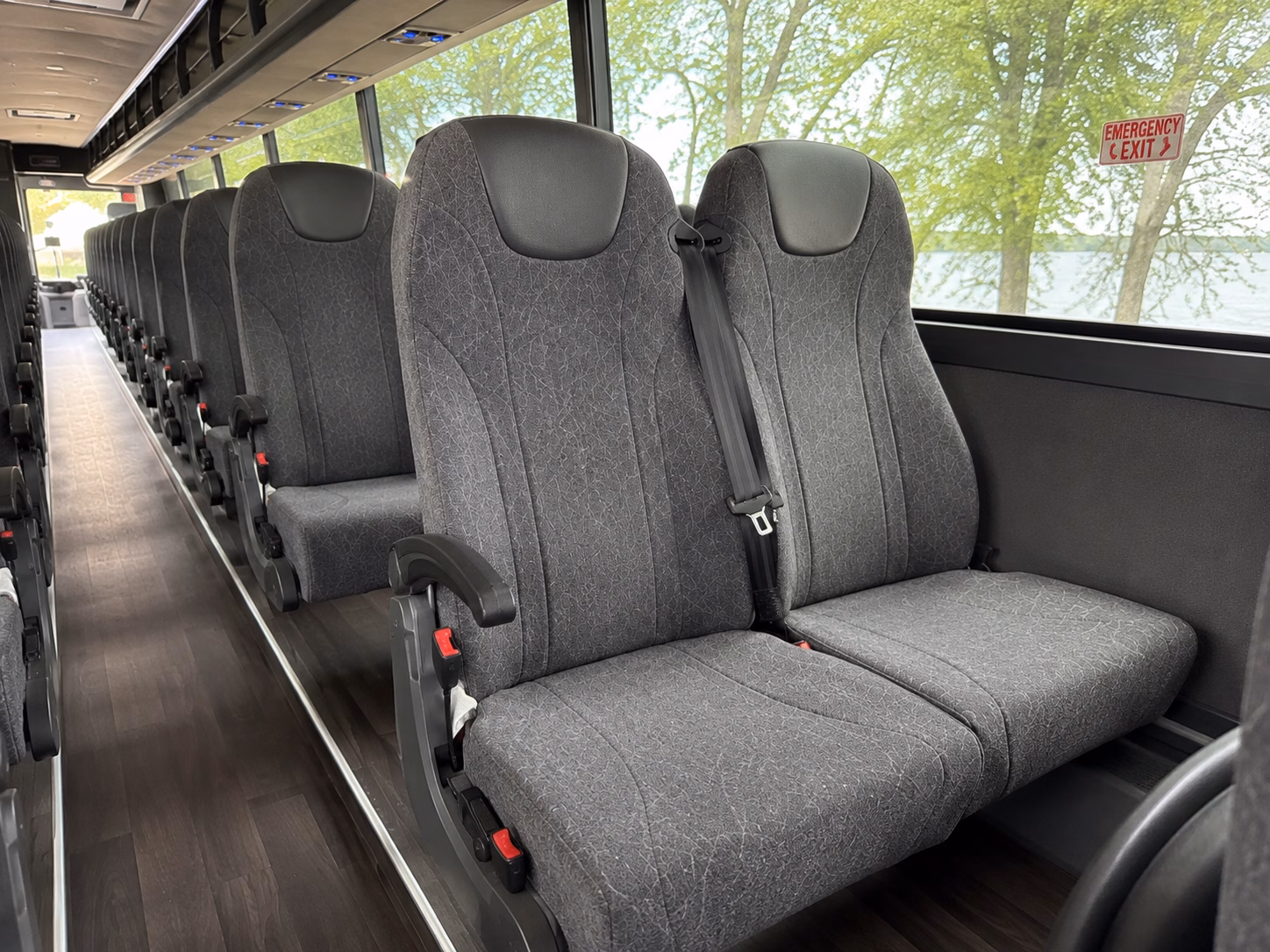 cranston charter bus rental interior