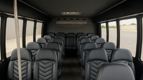 Interior of Charter Bus Company Attleboro's 15 Passenger Minibus in Attleboro