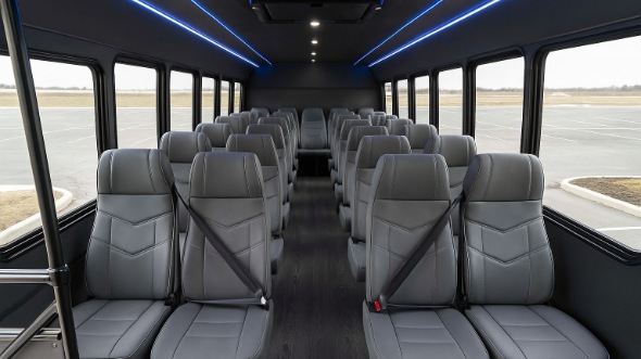 Interior of Charter Bus Company Attleboro's 20 Passenger Mini bus in Attleboro