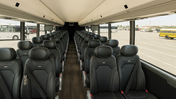Interior of Charter Bus Company Attleboro's 28 Passenger Mini bus in Attleboro