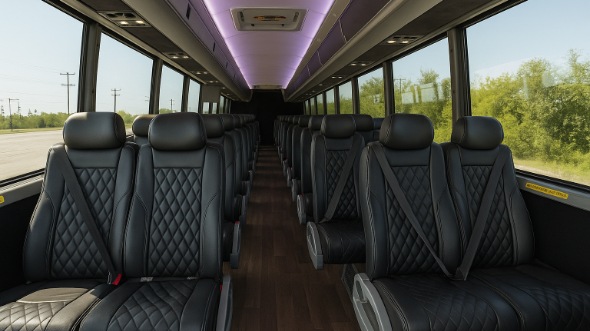 Interior of Charter Bus Company Attleboro's 30 Passenger Minibus in Attleboro