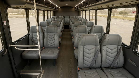 Interior of Charter Bus Company Attleboro's 35 Passenger Minibus in Attleboro