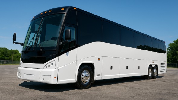 Exterior of Charter Bus Company Brockton's 54 Passenger Charter Bus in Brockton