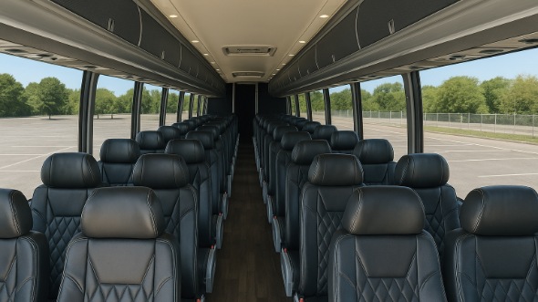 Interior of Charter Bus Company Attleboro's 56 Passenger Charter Bus in Attleboro
