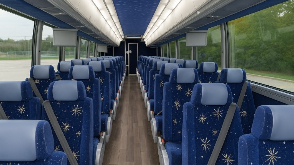 attleboro 55 passenger charter bus inside