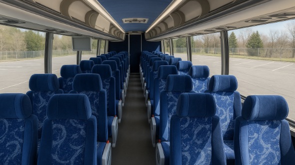 attleboro 56 passenger charter bus inside