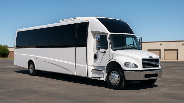 Exterior of Charter Bus Company Attleboro's Party Bus in Attleboro
