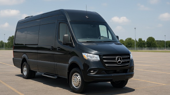Exterior of Charter Bus Company Attleboro's Sprinter Limo in Attleboro