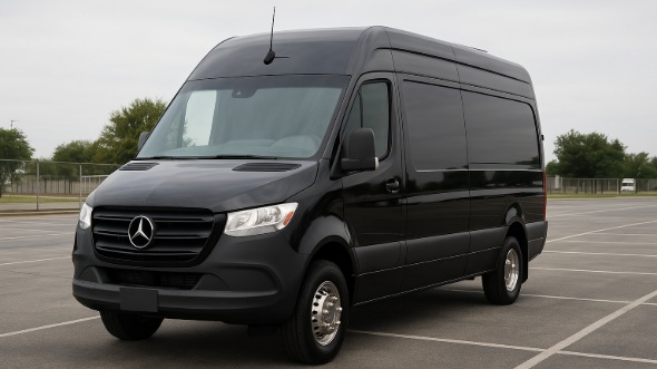 Exterior of Charter Bus Company Attleboro's Sprinter Van Rental With Driver in Attleboro